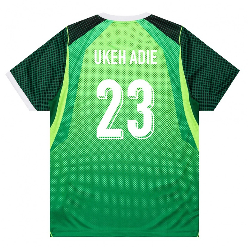 Danxen Niño Camiseta Nigeria Gift Ukeh Adie #23 Verde Blanco 1ª Equipación 26-28 La Camisa México