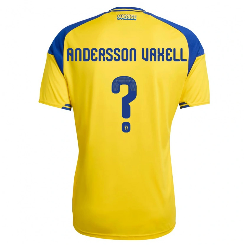 Danxen Niño Camiseta Suecia Milo Andersson Vaxell #0 Amarillo Azul Blanco 1ª Equipación 26-28 La Camisa México