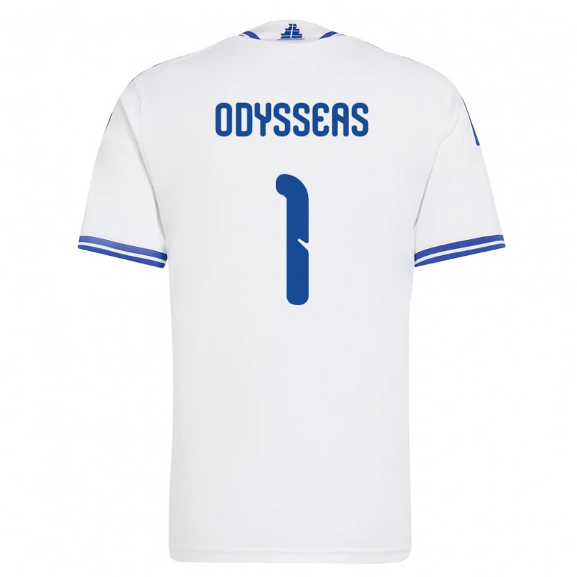 Danxen Niño Camiseta Grecia Odysseas Vlachodimos #1 Blanco Azul 1ª Equipación 26-28 La Camisa México