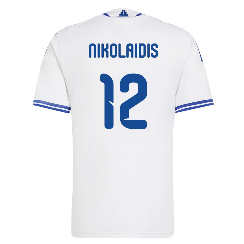 Danxen Niño Camiseta Grecia Georgios Nikolaidis #12 Blanco Azul 1ª Equipación 26-28 La Camisa México