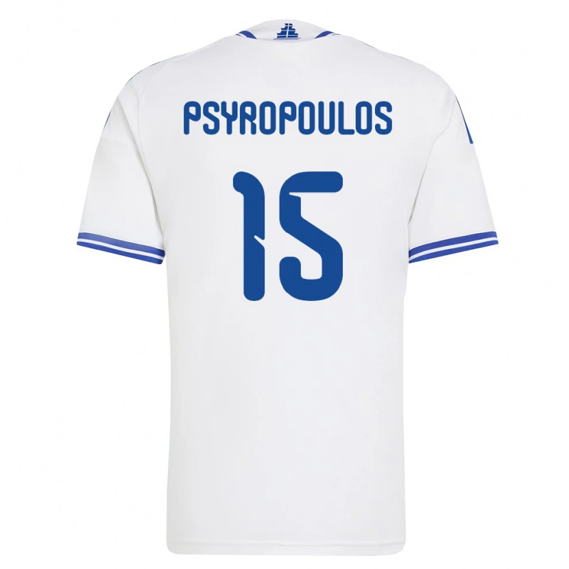 Danxen Niño Camiseta Grecia Stavros Psyropoulos #15 Blanco Azul 1ª Equipación 26-28 La Camisa México