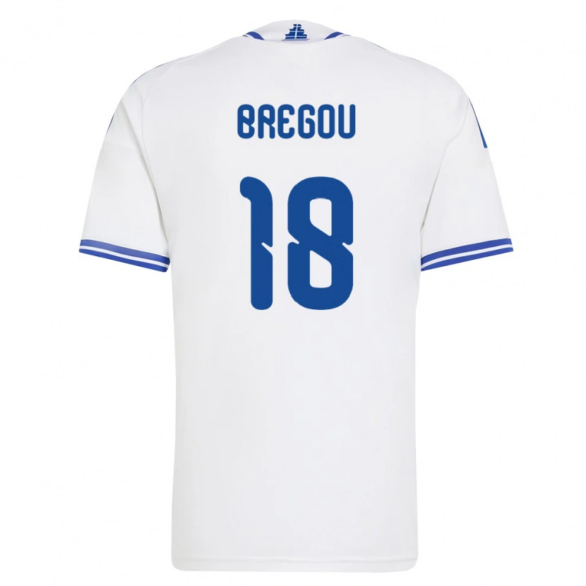 Danxen Niño Camiseta Grecia Adriano Bregou #18 Blanco Azul 1ª Equipación 26-28 La Camisa México