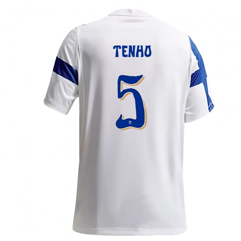Danxen Niño Camiseta Finlandia Miro Tenho #5 Blanco Azul 1ª Equipación 26-28 La Camisa México