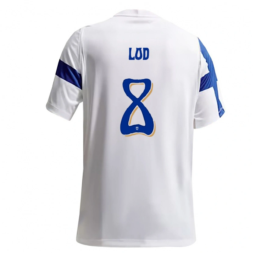 Danxen Niño Camiseta Finlandia Robin Lod #8 Blanco Azul 1ª Equipación 26-28 La Camisa México