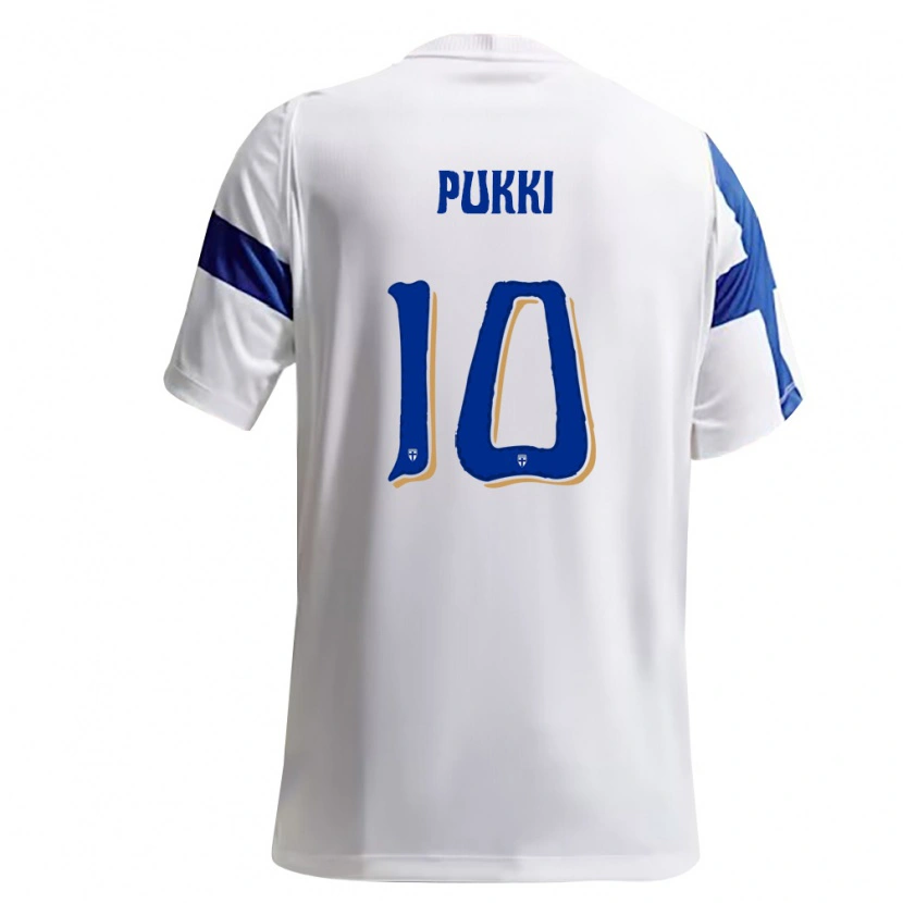 Danxen Niño Camiseta Finlandia Teemu Pukki #10 Blanco Azul 1ª Equipación 26-28 La Camisa México