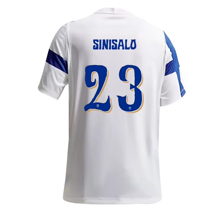 Danxen Niño Camiseta Finlandia Viljami Sinisalo #23 Blanco Azul 1ª Equipación 26-28 La Camisa México