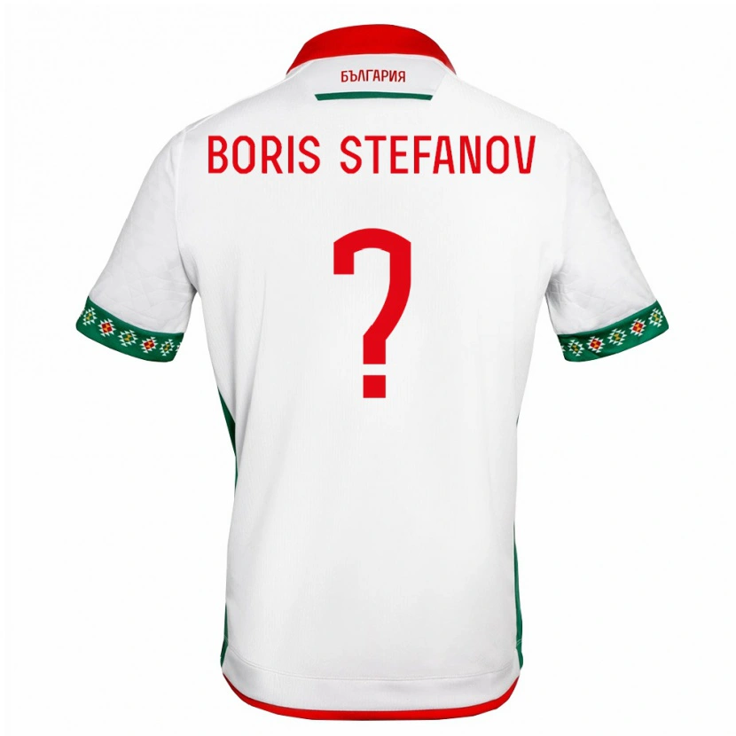 Danxen Niño Camiseta Bulgaria Boris Stefanov #0 Blanco Verde Rojo 1ª Equipación 26-28 La Camisa México