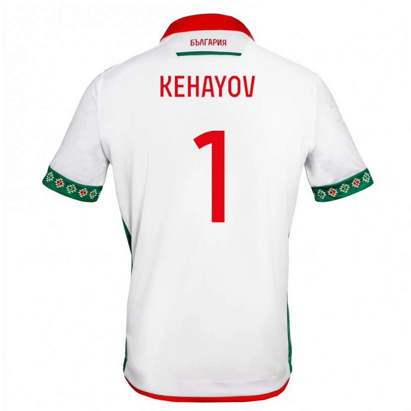 Danxen Niño Camiseta Bulgaria Atanas Kehayov #1 Blanco Verde Rojo 1ª Equipación 26-28 La Camisa México
