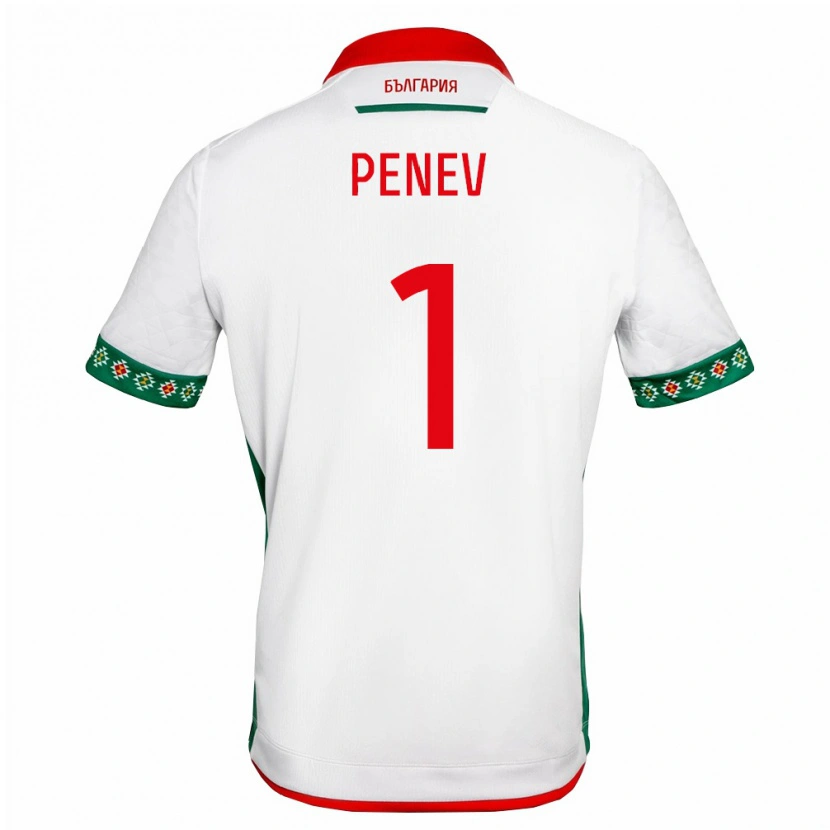 Danxen Niño Camiseta Bulgaria Plamen Penev #1 Blanco Verde Rojo 1ª Equipación 26-28 La Camisa México