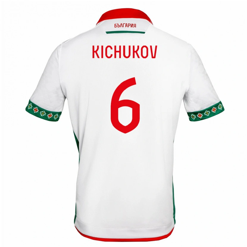 Danxen Niño Camiseta Bulgaria Abdula Kichukov #6 Blanco Verde Rojo 1ª Equipación 26-28 La Camisa México