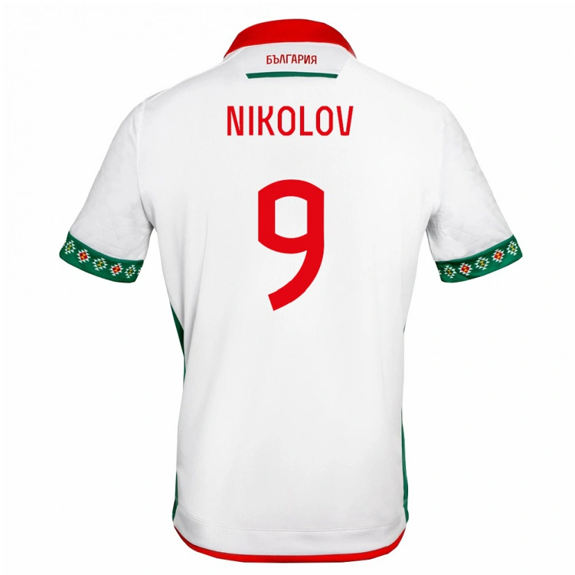 Danxen Niño Camiseta Bulgaria Vladimir Nikolov #9 Blanco Verde Rojo 1ª Equipación 26-28 La Camisa México