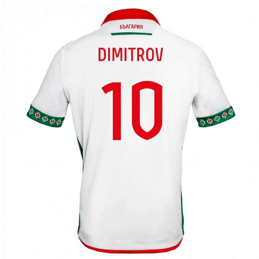 Danxen Niño Camiseta Bulgaria Zdravko Dimitrov #10 Blanco Verde Rojo 1ª Equipación 26-28 La Camisa México