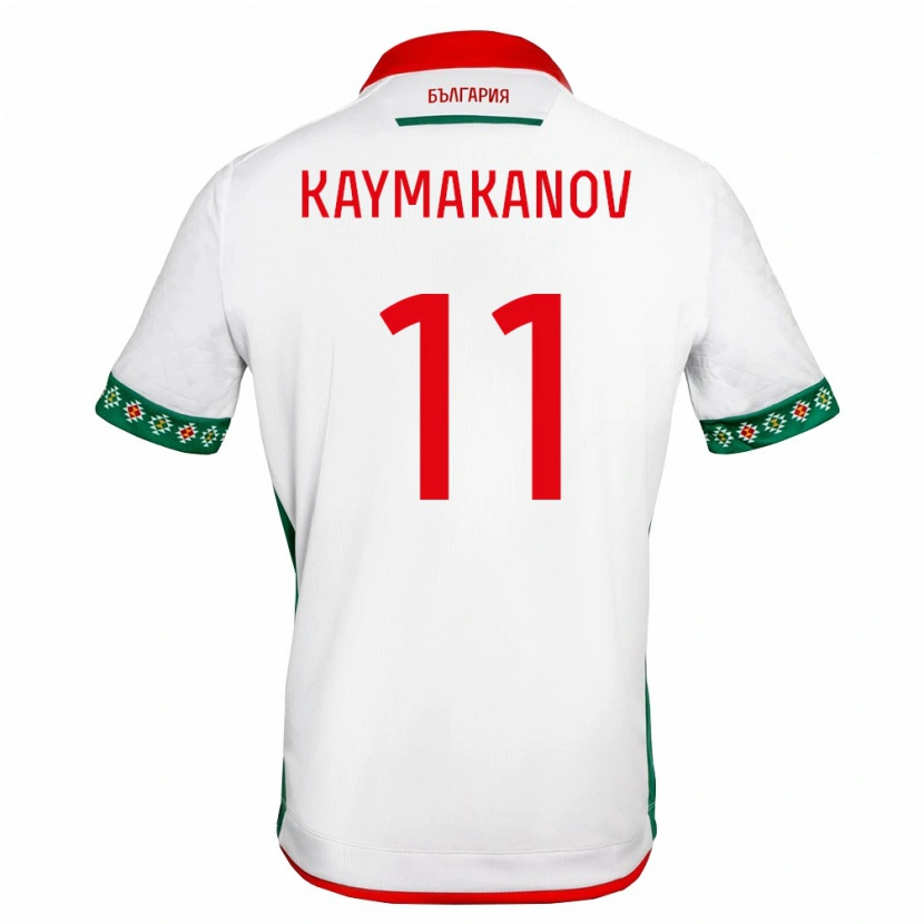 Danxen Niño Camiseta Bulgaria Vasil Kaymakanov #11 Blanco Verde Rojo 1ª Equipación 26-28 La Camisa México