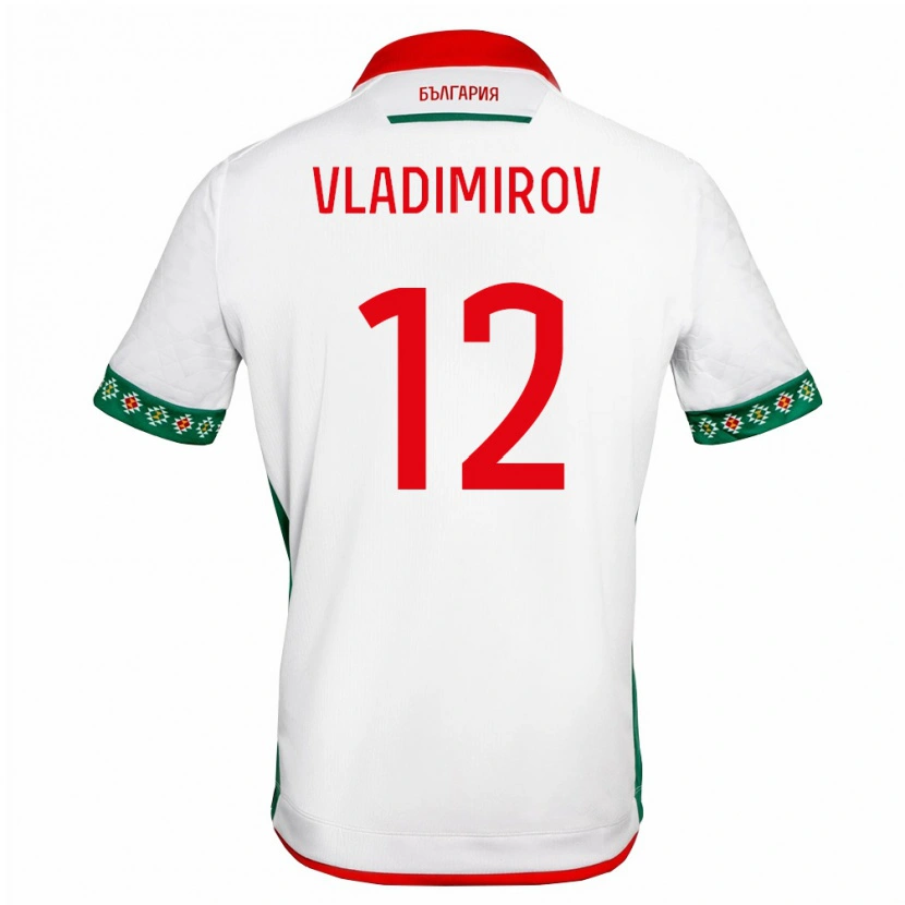 Danxen Niño Camiseta Bulgaria Ognyan Vladimirov #12 Blanco Verde Rojo 1ª Equipación 26-28 La Camisa México