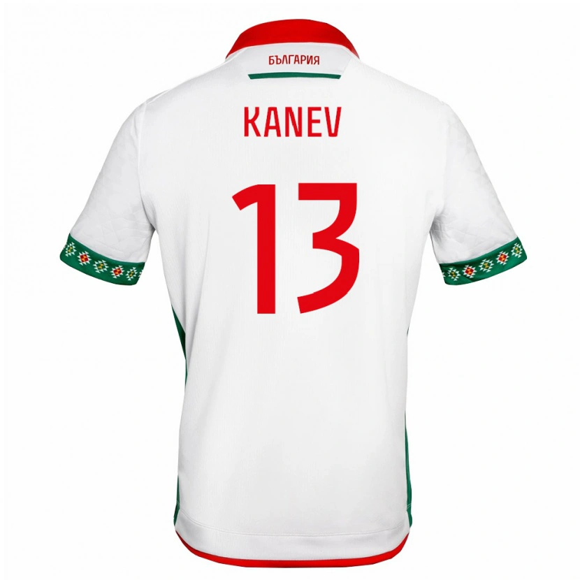 Danxen Niño Camiseta Bulgaria Dimitar Kanev #13 Blanco Verde Rojo 1ª Equipación 26-28 La Camisa México
