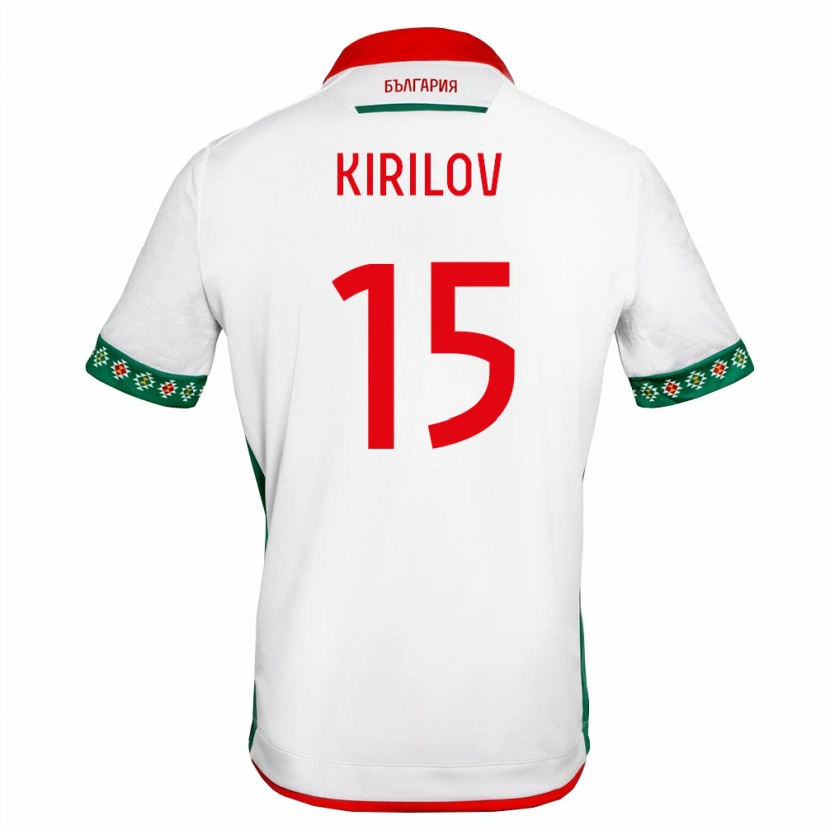 Danxen Niño Camiseta Bulgaria Daniel Kirilov #15 Blanco Verde Rojo 1ª Equipación 26-28 La Camisa México