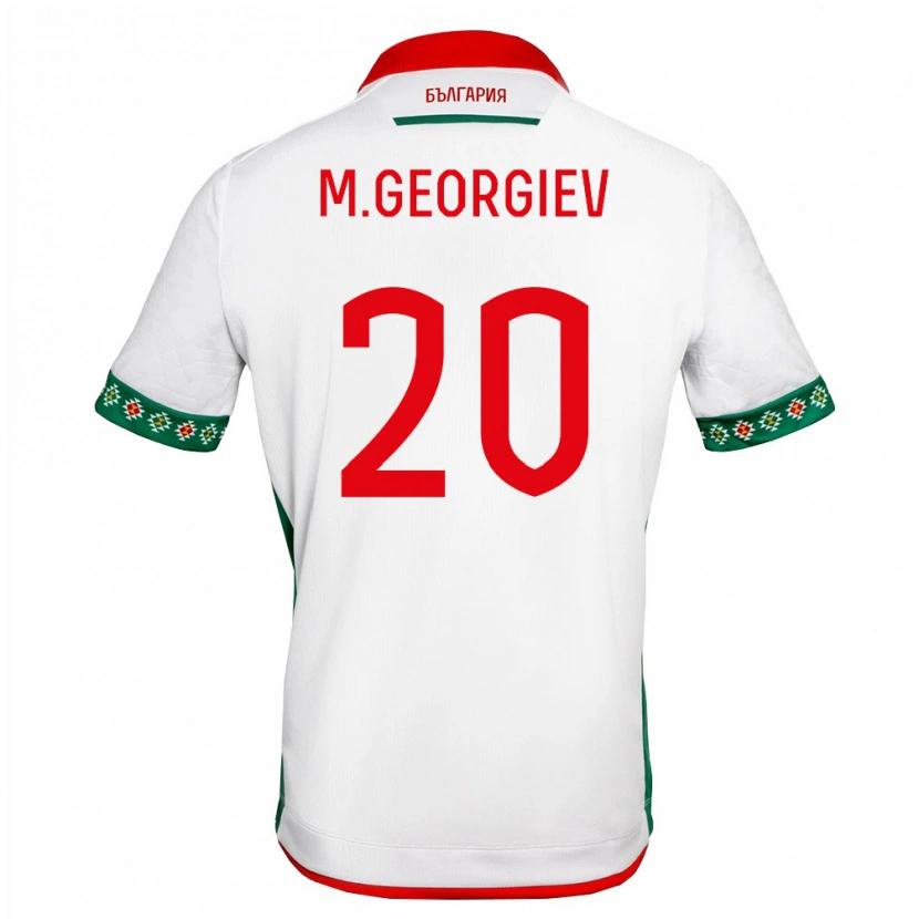 Danxen Niño Camiseta Bulgaria Martin Georgiev #20 Blanco Verde Rojo 1ª Equipación 26-28 La Camisa México