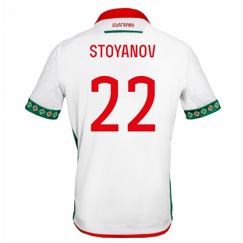 Danxen Niño Camiseta Bulgaria Kristiyan Stoyanov #22 Blanco Verde Rojo 1ª Equipación 26-28 La Camisa México