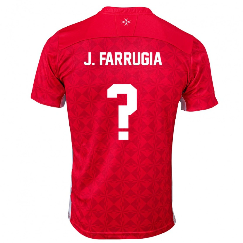 Danxen Niño Camiseta Malta Jayden Farrugia #0 Rojo Blanco 1ª Equipación 26-28 La Camisa México