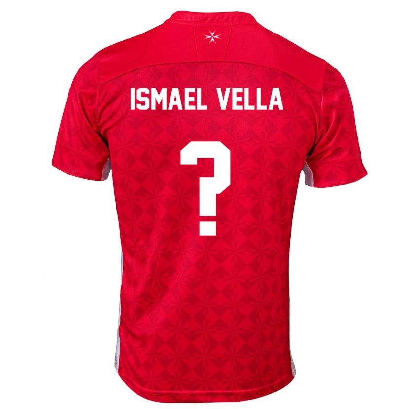 Danxen Niño Camiseta Malta Ismael Vella #0 Rojo Blanco 1ª Equipación 26-28 La Camisa México