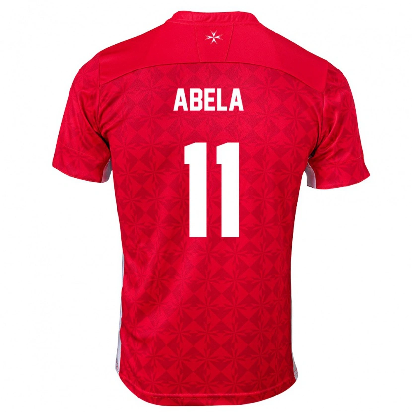 Danxen Niño Camiseta Malta Lyon Abela #11 Rojo Blanco 1ª Equipación 26-28 La Camisa México