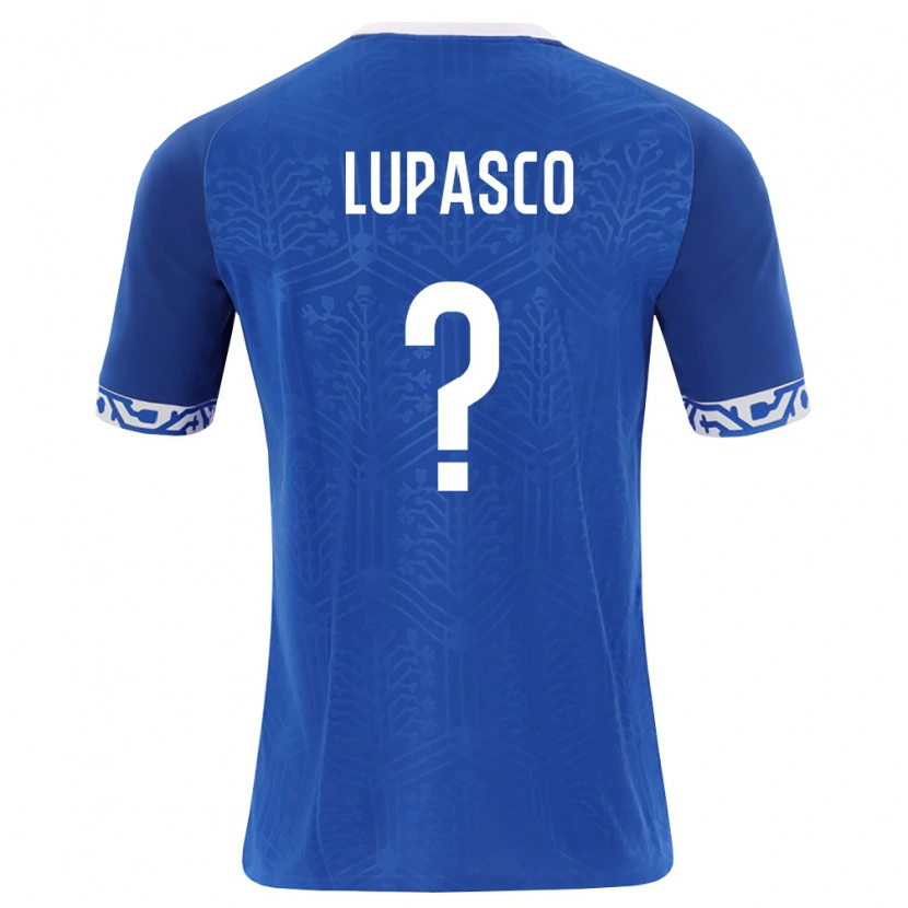 Danxen Niño Camiseta Moldavia Stefan Lupasco #0 Azul Real Blanco 1ª Equipación 26-28 La Camisa México