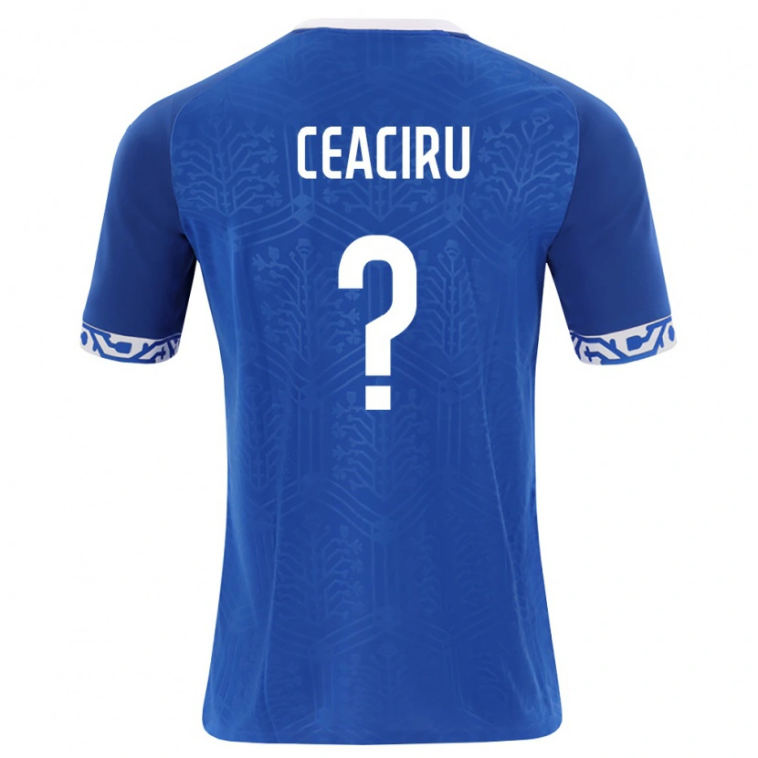 Danxen Niño Camiseta Moldavia Nicolae Ceaciru #0 Azul Real Blanco 1ª Equipación 26-28 La Camisa México