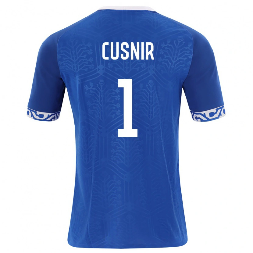 Danxen Niño Camiseta Moldavia Eduard Cusnir #1 Azul Real Blanco 1ª Equipación 26-28 La Camisa México