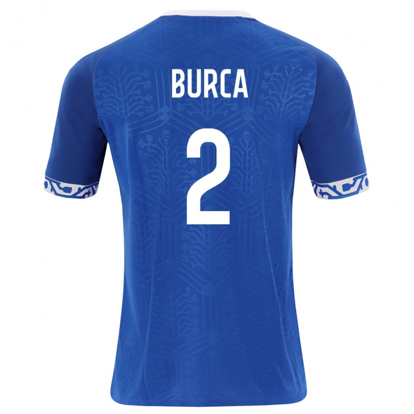 Danxen Niño Camiseta Moldavia Vadim Burca #2 Azul Real Blanco 1ª Equipación 26-28 La Camisa México