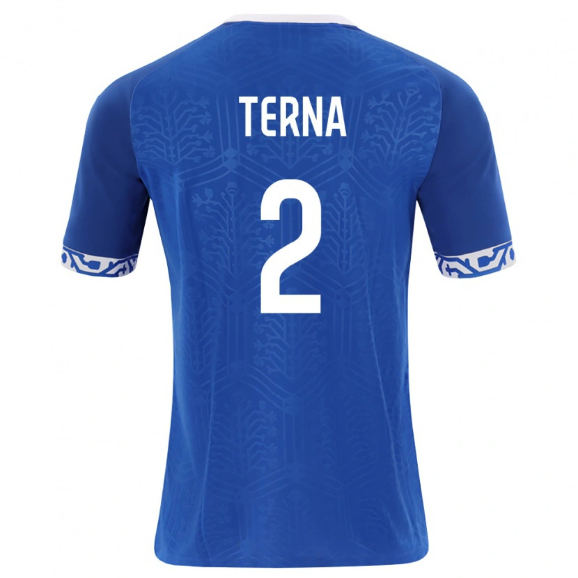 Danxen Niño Camiseta Moldavia Gheorghe Terna #2 Azul Real Blanco 1ª Equipación 26-28 La Camisa México