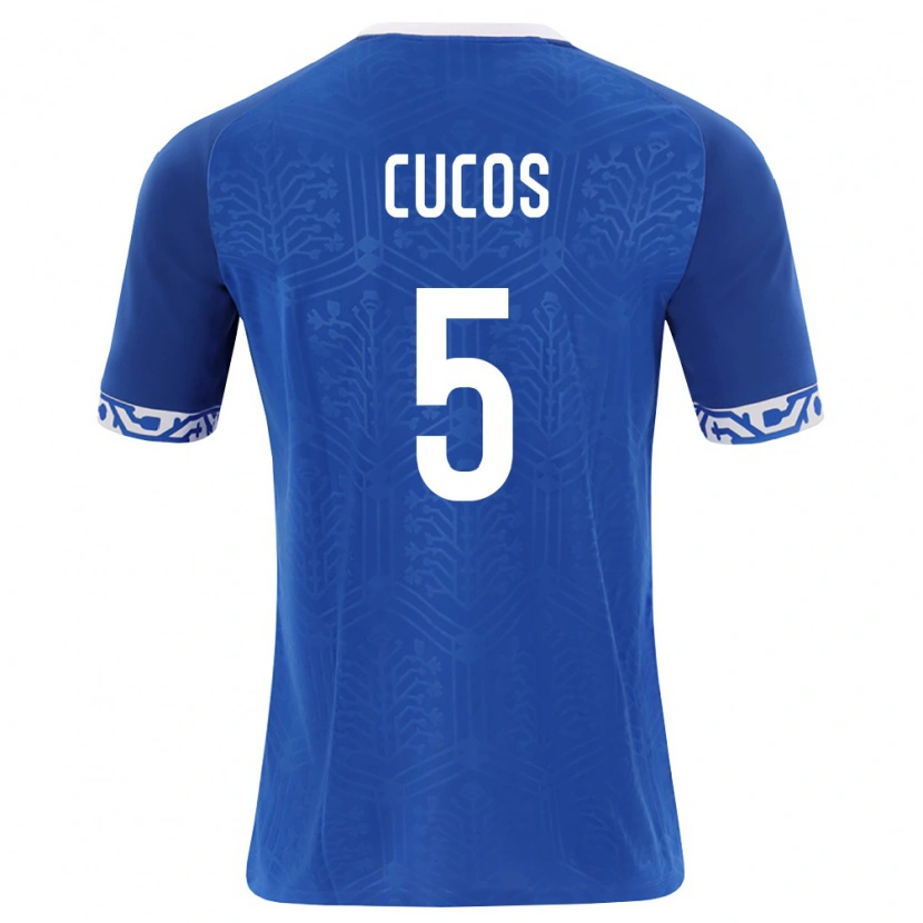 Danxen Niño Camiseta Moldavia Cătălin Cucoș #5 Azul Real Blanco 1ª Equipación 26-28 La Camisa México