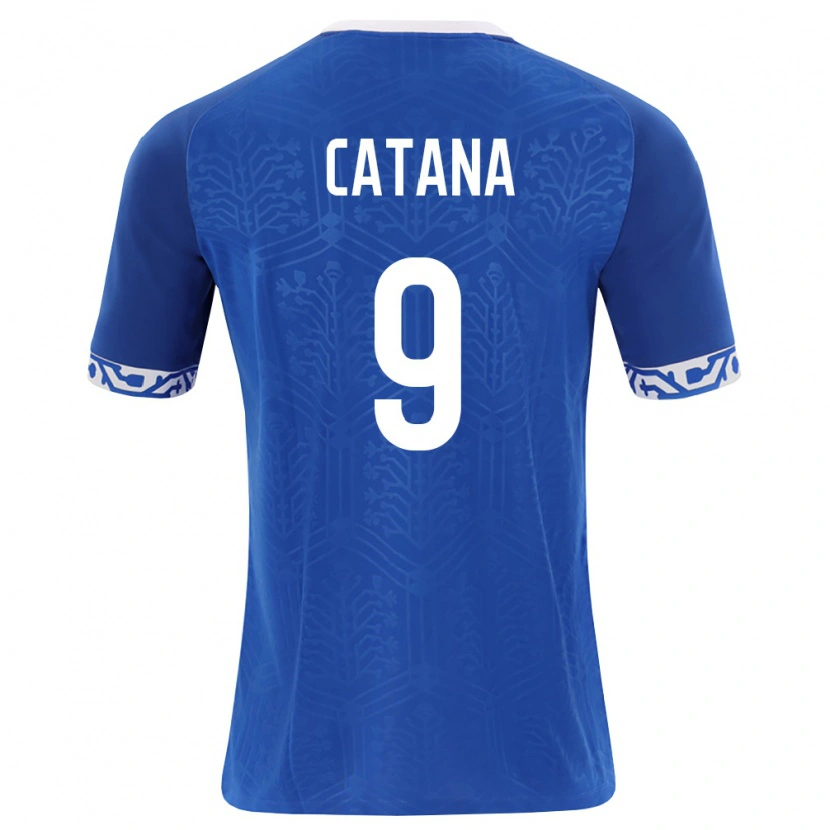 Danxen Niño Camiseta Moldavia Daniel Catană #9 Azul Real Blanco 1ª Equipación 26-28 La Camisa México