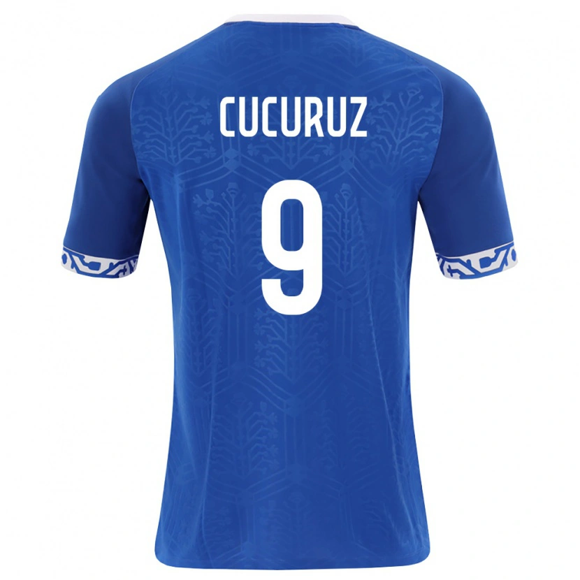 Danxen Niño Camiseta Moldavia Nichita Cucuruz #9 Azul Real Blanco 1ª Equipación 26-28 La Camisa México