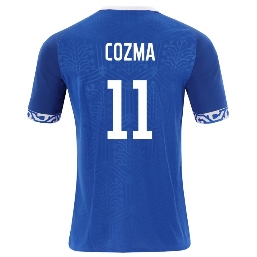 Danxen Niño Camiseta Moldavia Veaceslav Cozma #11 Azul Real Blanco 1ª Equipación 26-28 La Camisa México