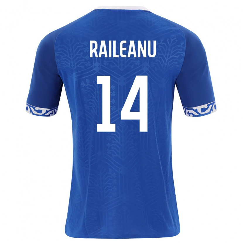 Danxen Niño Camiseta Moldavia Vlad Raileanu #14 Azul Real Blanco 1ª Equipación 26-28 La Camisa México