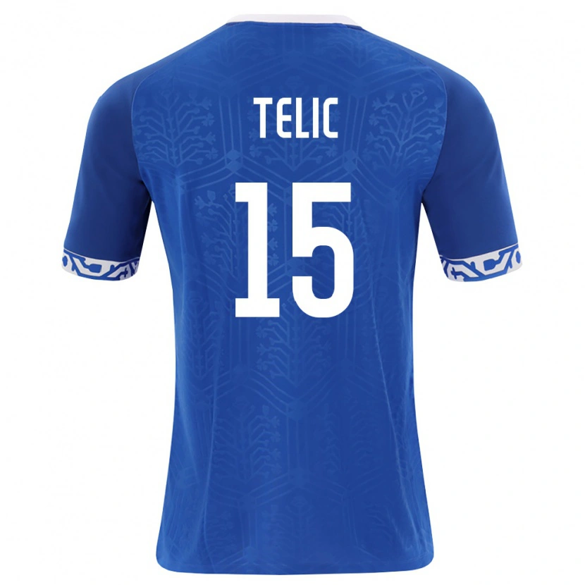 Danxen Niño Camiseta Moldavia Nicolae Telic #15 Azul Real Blanco 1ª Equipación 26-28 La Camisa México