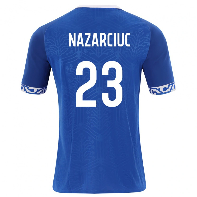 Danxen Niño Camiseta Moldavia Artur Nazarciuc #23 Azul Real Blanco 1ª Equipación 26-28 La Camisa México