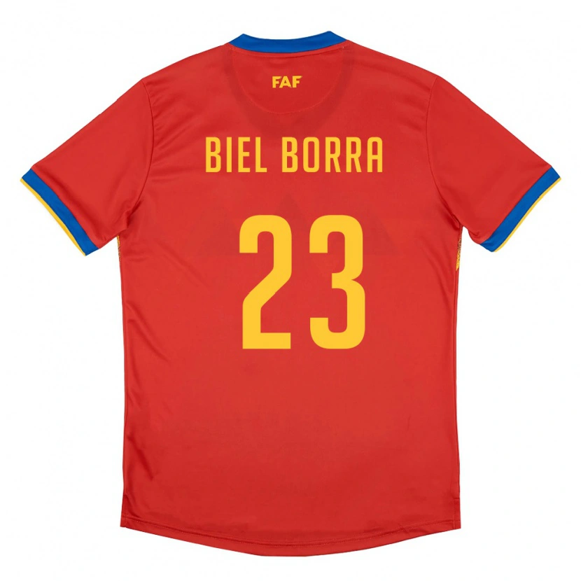Danxen Niño Camiseta Andorra Biel Borra #23 Rojo Azul Amarillo 1ª Equipación 26-28 La Camisa México