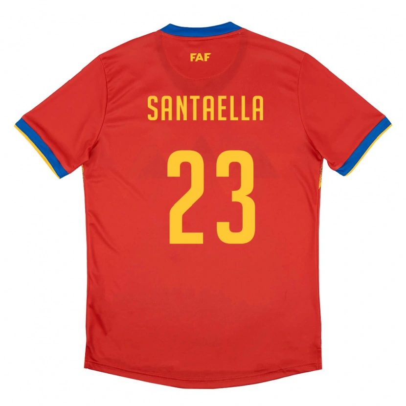 Danxen Niño Camiseta Andorra Yedid Santaella #23 Rojo Azul Amarillo 1ª Equipación 26-28 La Camisa México
