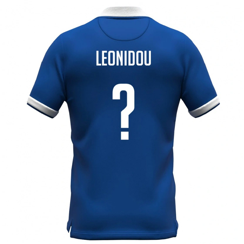 Danxen Niño Camiseta Chipre Leonidas Leonidou #0 Azul Real Blanco 1ª Equipación 26-28 La Camisa México