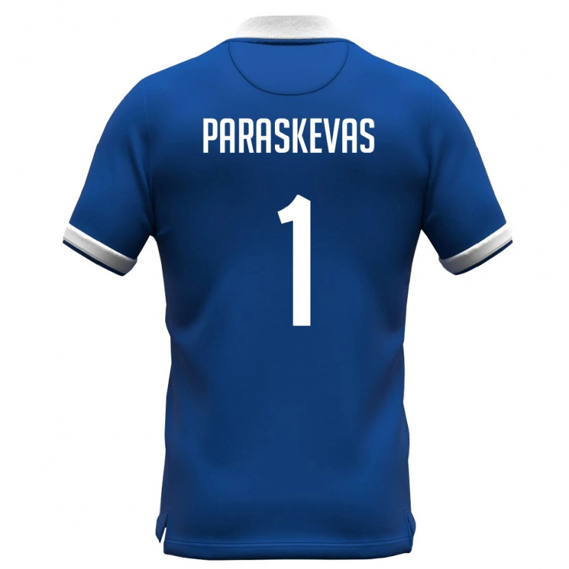 Danxen Niño Camiseta Chipre Andreas Paraskevas #1 Azul Real Blanco 1ª Equipación 26-28 La Camisa México