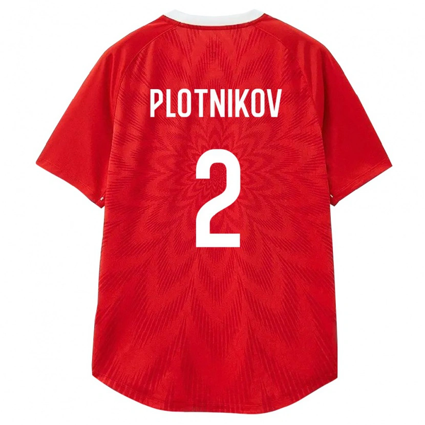 Danxen Niño Camiseta Rusia Daniil Plotnikov #2 Rojo Blanco Marrón 1ª Equipación 26-28 La Camisa México