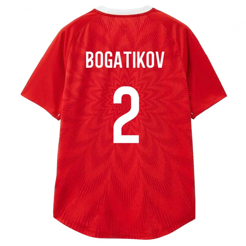Danxen Niño Camiseta Rusia Denis Bogatikov #2 Rojo Blanco Marrón 1ª Equipación 26-28 La Camisa México