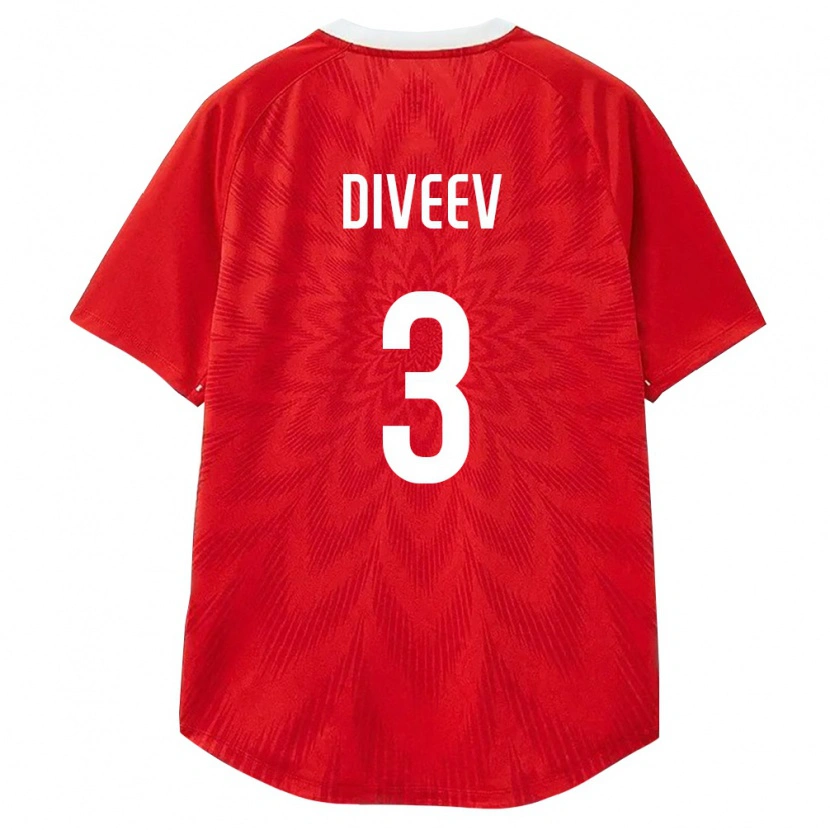 Danxen Niño Camiseta Rusia Igor Diveev #3 Rojo Blanco Marrón 1ª Equipación 26-28 La Camisa México