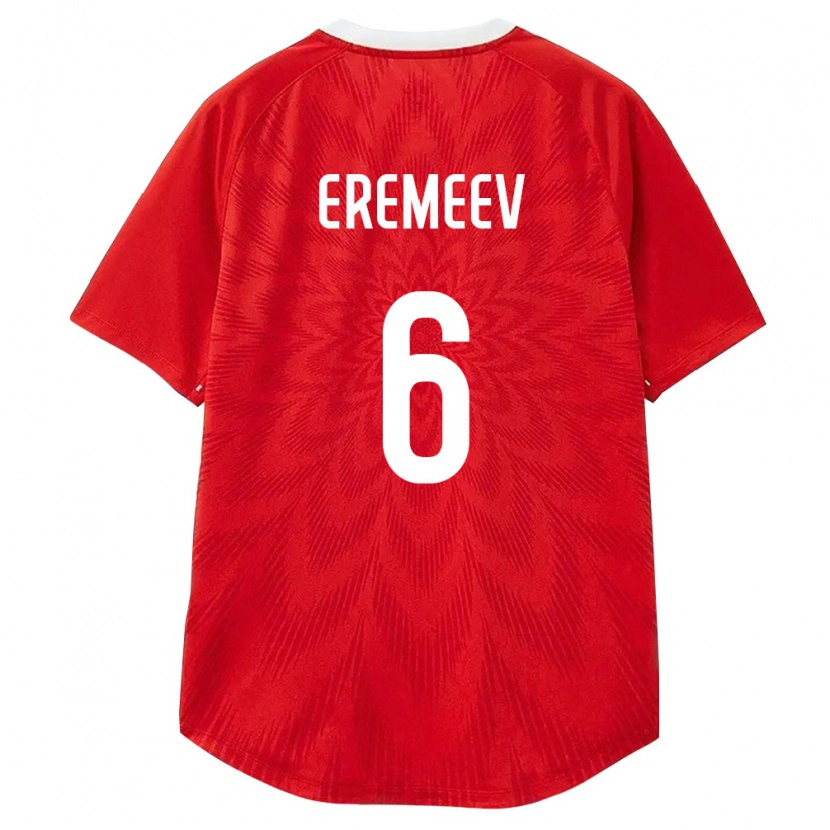Danxen Niño Camiseta Rusia Ilya Eremeev #6 Rojo Blanco Marrón 1ª Equipación 26-28 La Camisa México