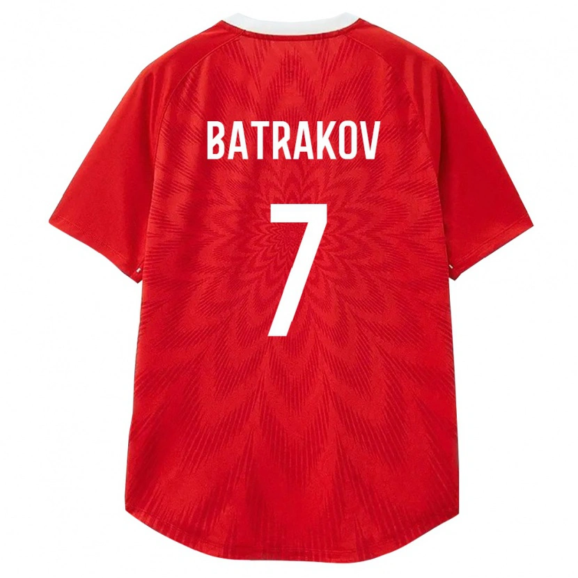Danxen Niño Camiseta Rusia Aleksey Batrakov #7 Rojo Blanco Marrón 1ª Equipación 26-28 La Camisa México