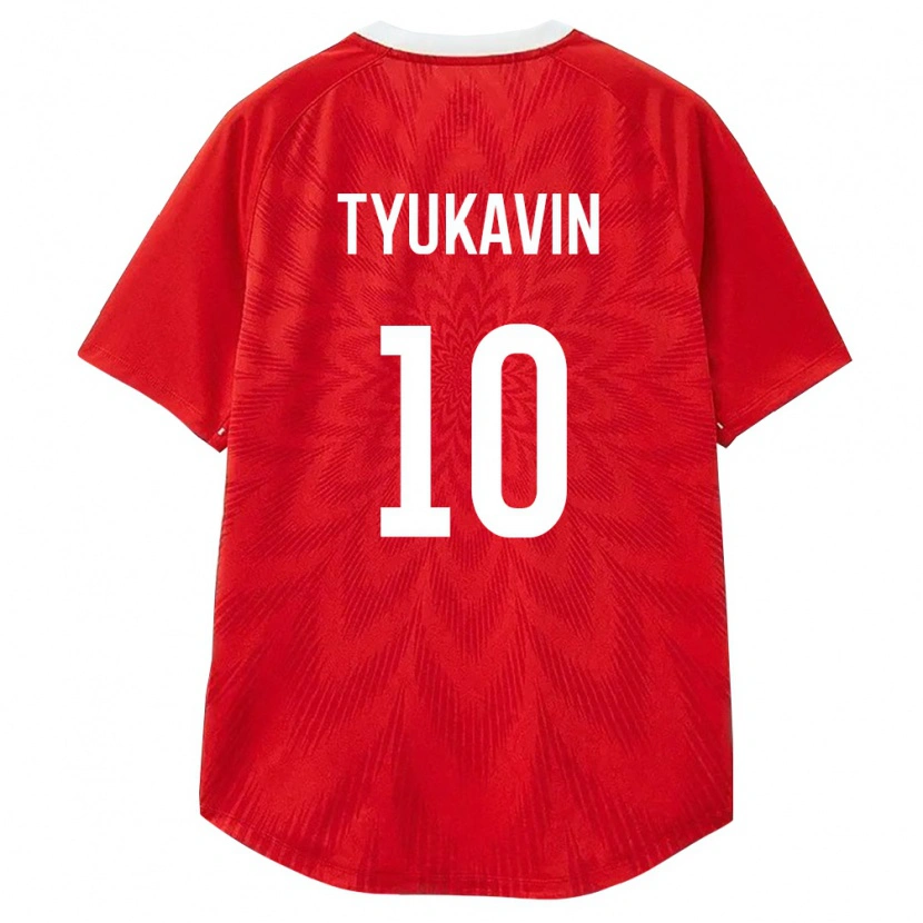 Danxen Niño Camiseta Rusia Konstantin Tyukavin #10 Rojo Blanco Marrón 1ª Equipación 26-28 La Camisa México