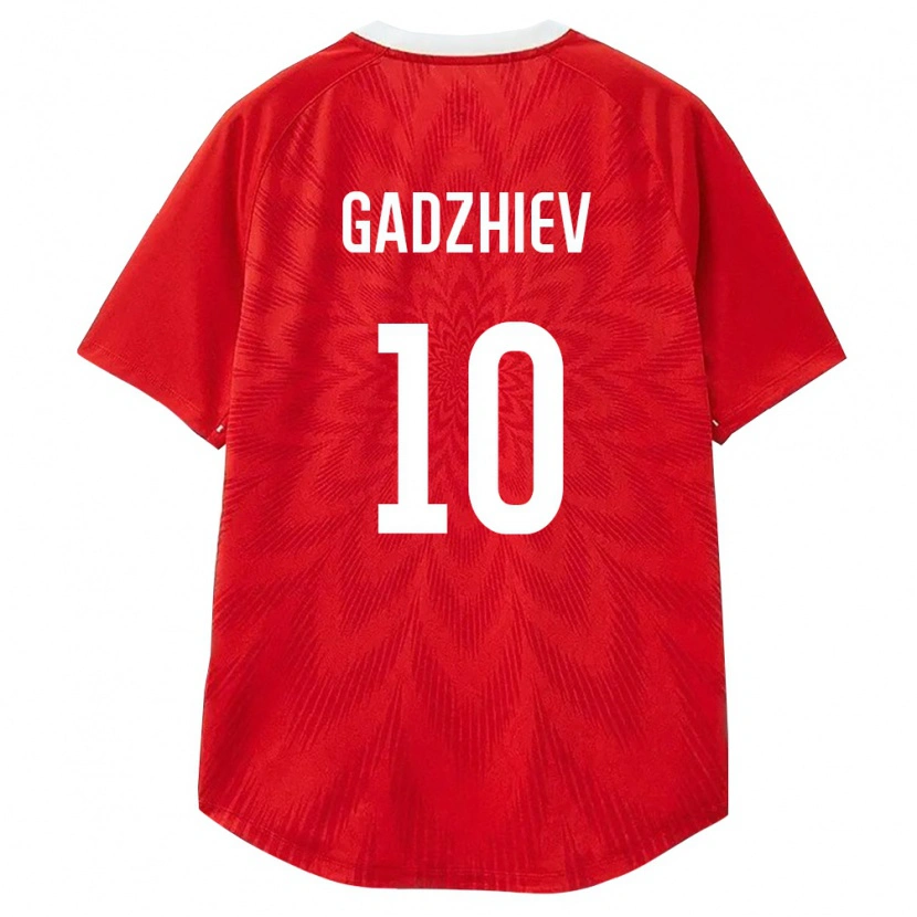 Danxen Niño Camiseta Rusia Arda Gadzhiev #10 Rojo Blanco Marrón 1ª Equipación 26-28 La Camisa México