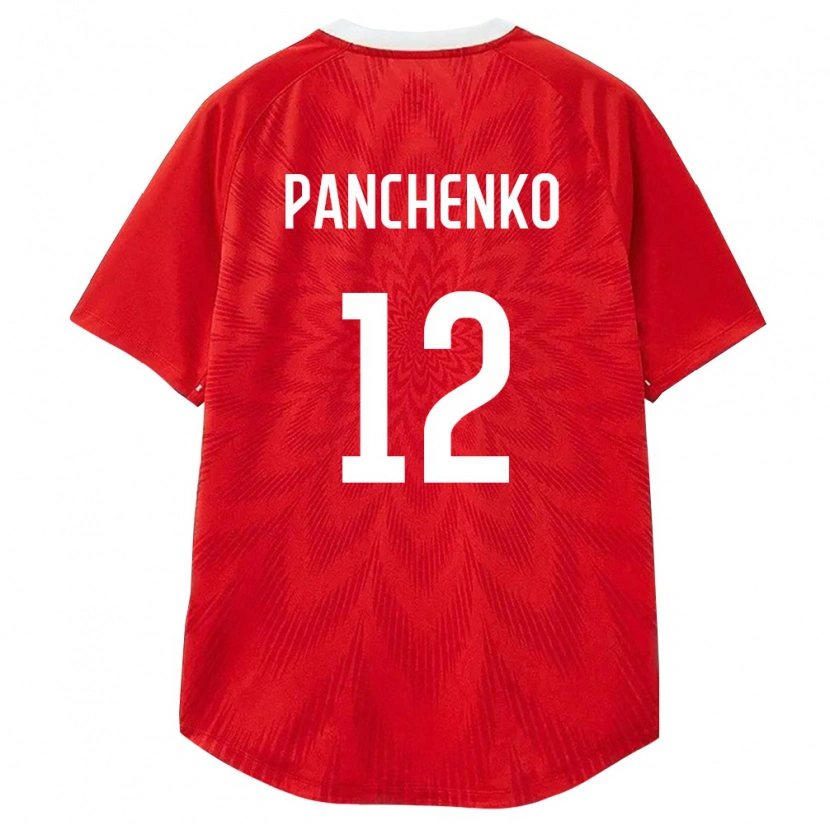 Danxen Niño Camiseta Rusia Artem Panchenko #12 Rojo Blanco Marrón 1ª Equipación 26-28 La Camisa México