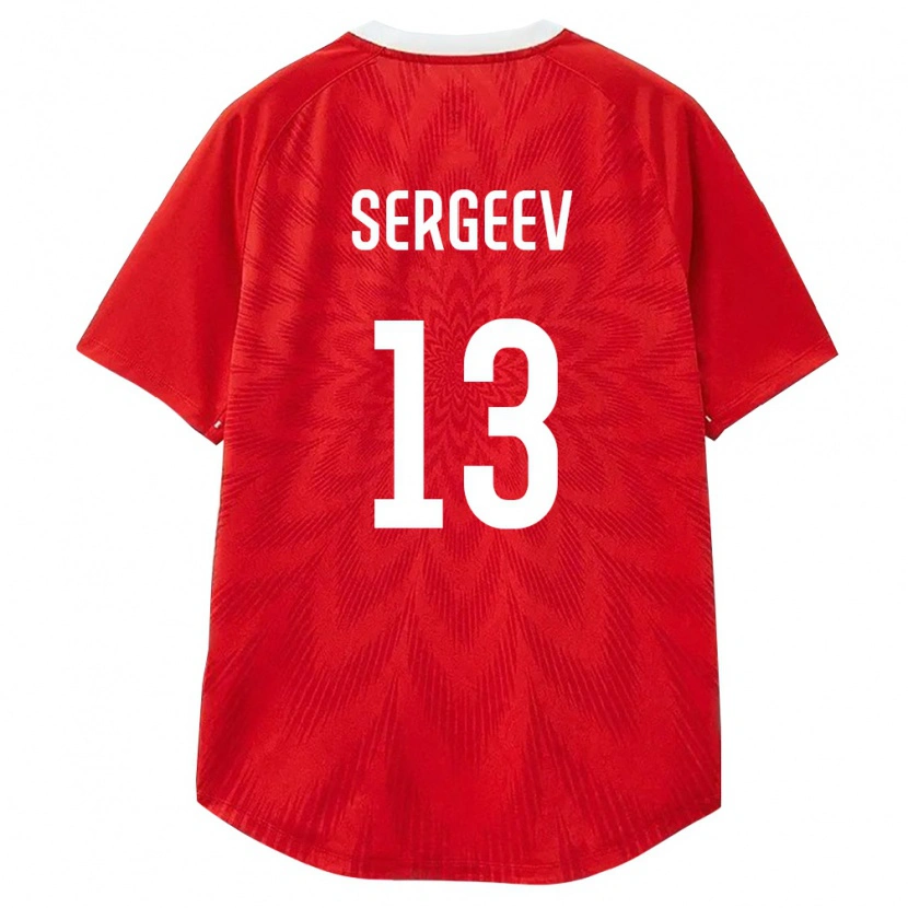 Danxen Niño Camiseta Rusia Ivan Sergeev #13 Rojo Blanco Marrón 1ª Equipación 26-28 La Camisa México
